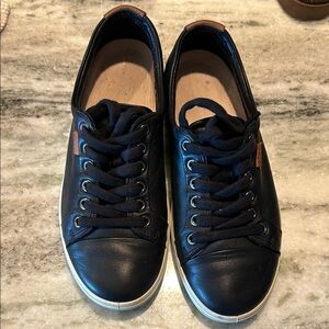 Ecco Black Leather Kids Dress Shoes